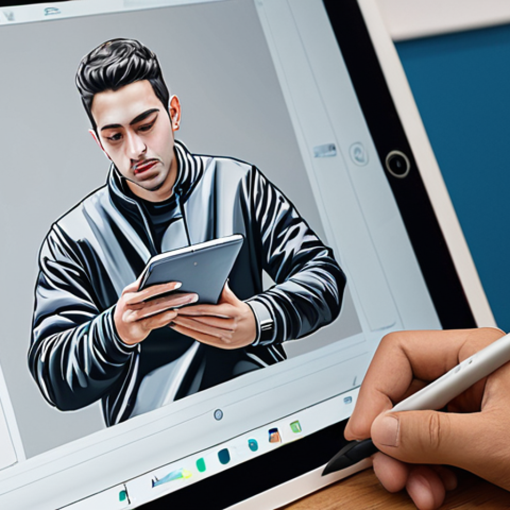 Digital Art Creation** "A young Portuguese artist, fully clothed in casual attire, working on a digital painting using a tablet and stylus in a bright, modern studio, appropriate content, safe for work, perfect anatomy, correct proportions, well-formed hands, professional digital art, high quality." **