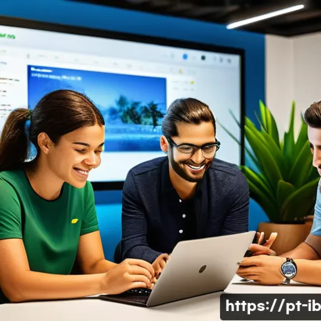 인간화된 사용자 경험 설계 가이드 - A diverse group of Brazilian users interacting with a sleek digital interface on various devices—sma...